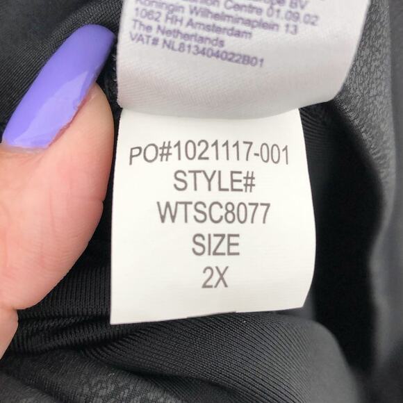 NYDJ Pull-On Skinny Legging Pants 2X PLUS Black Metallic Coated Faux Leather - Picture 9 of 10